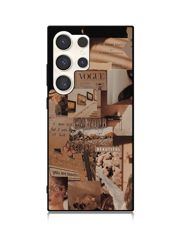 Aesthetic Brown Samsung Galaxy S23 Ultra 5G Case QC11233