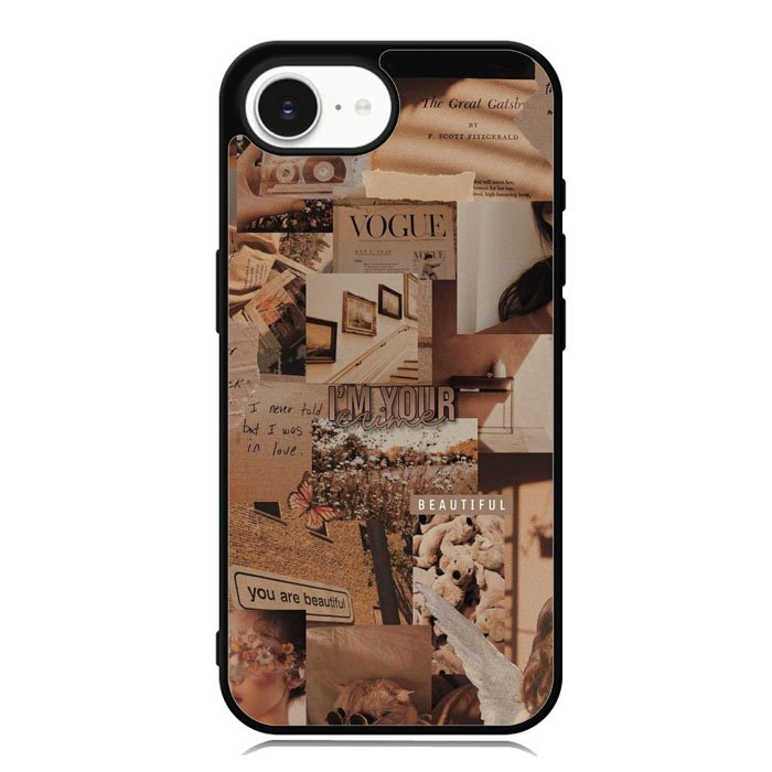Aesthetic Brown iPhone 16e Case OV11233