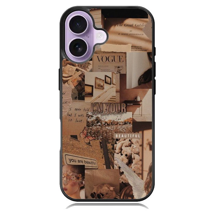 Aesthetic Brown iPhone 17 Case OV11233