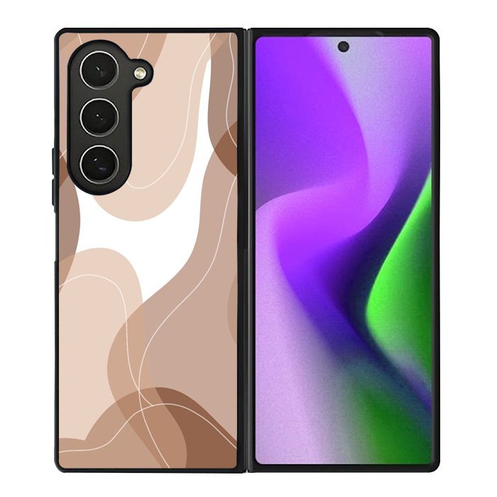 brown cream Samsung Galaxy Z Fold 6 5G 2024 Case OV11186