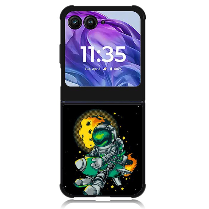 Astraunaut Black Motorola Moto Razr Plus 2024 , Moto Razr+ 2024 Case OV10638