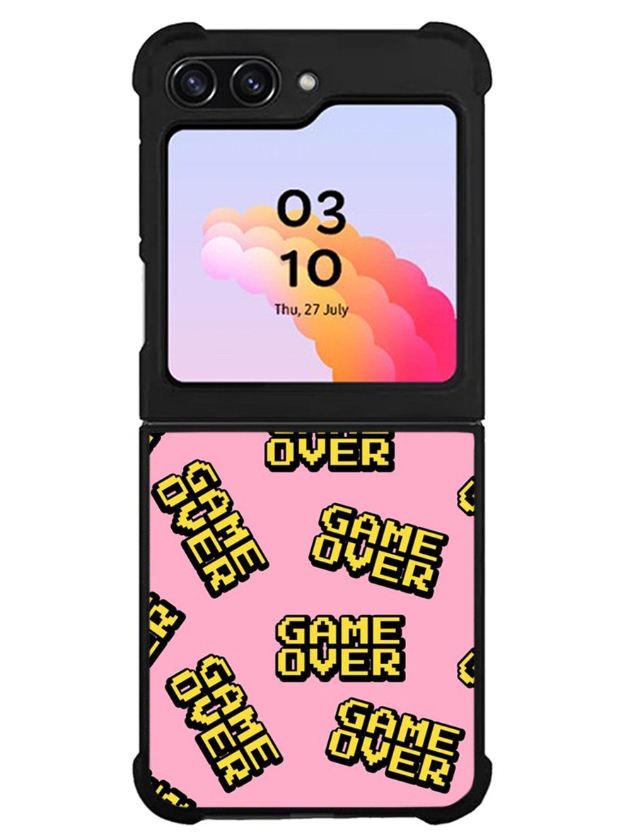 Game Over Pattern Samsung Galaxy Z Flip 5 5G 2023 Case OV10576