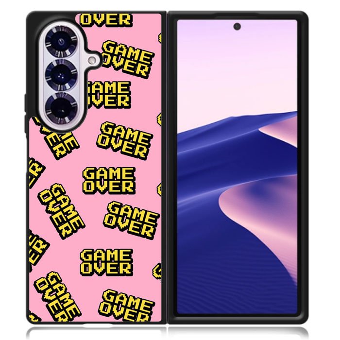 Game Over Pattern Samsung Galaxy Z Fold 7 Case OV10576