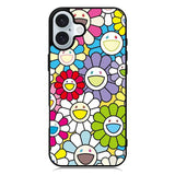 takashi murakami flowers colorful iPhone 16 Case QC10222