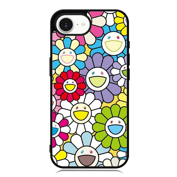 takashi murakami flowers colorful iPhone 16e Case OV10222