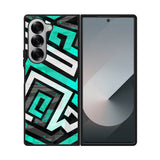 Geometric Blue FLZ0447 Samsung Galaxy Z Fold 7 5G Case