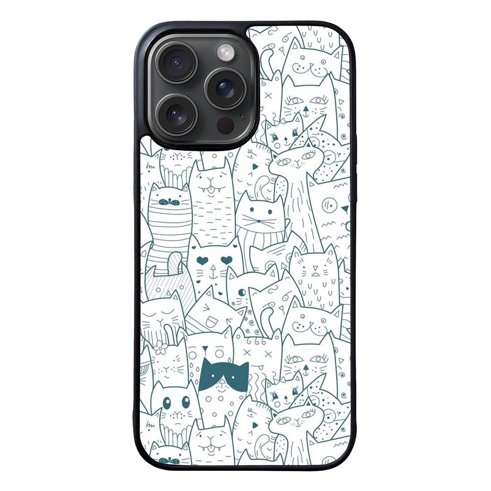 Cat Pattern FLZ0482 iPhone 15 Pro Max Case