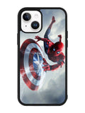 Spiderman Captain America Shield iPhone 14 Plus Case QC2511