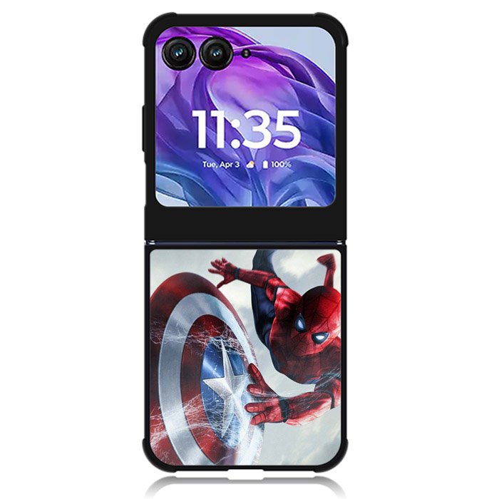 Spiderman Captain America Shield Motorola Moto Razr Plus 2024 , Moto Razr+ 2024 Case OV2511