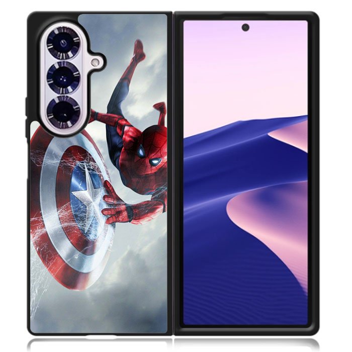 Spiderman Captain America Shield Samsung Galaxy Z Fold 7 Case OV2511