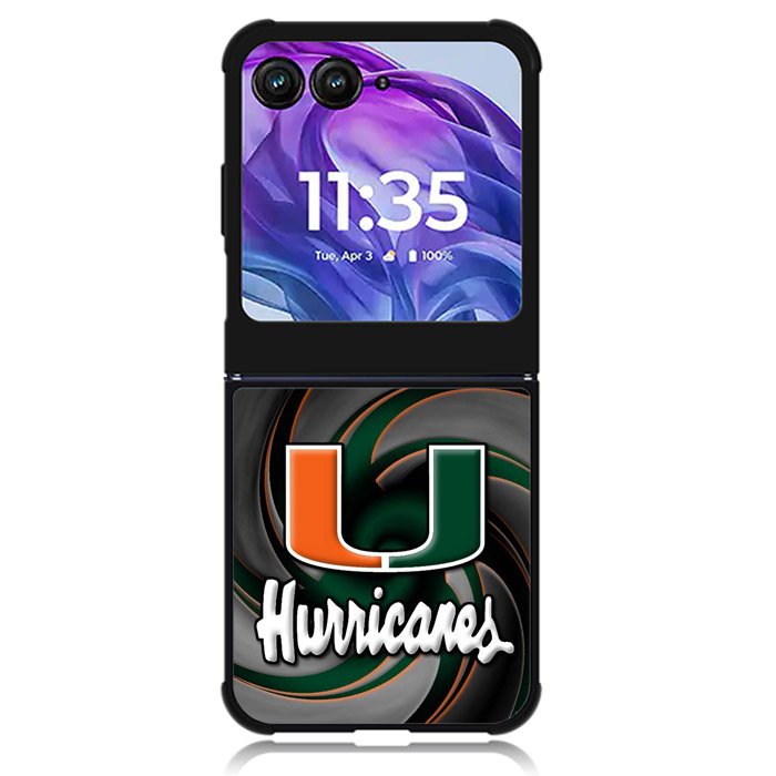 miami hurricanes Motorola Moto Razr Plus 2024 , Moto Razr+ 2024 Case