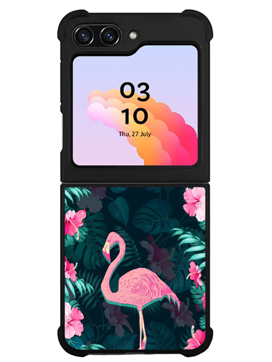 Flamingo And Flowers Samsung Galaxy Z Flip 5 5G 2023 Case