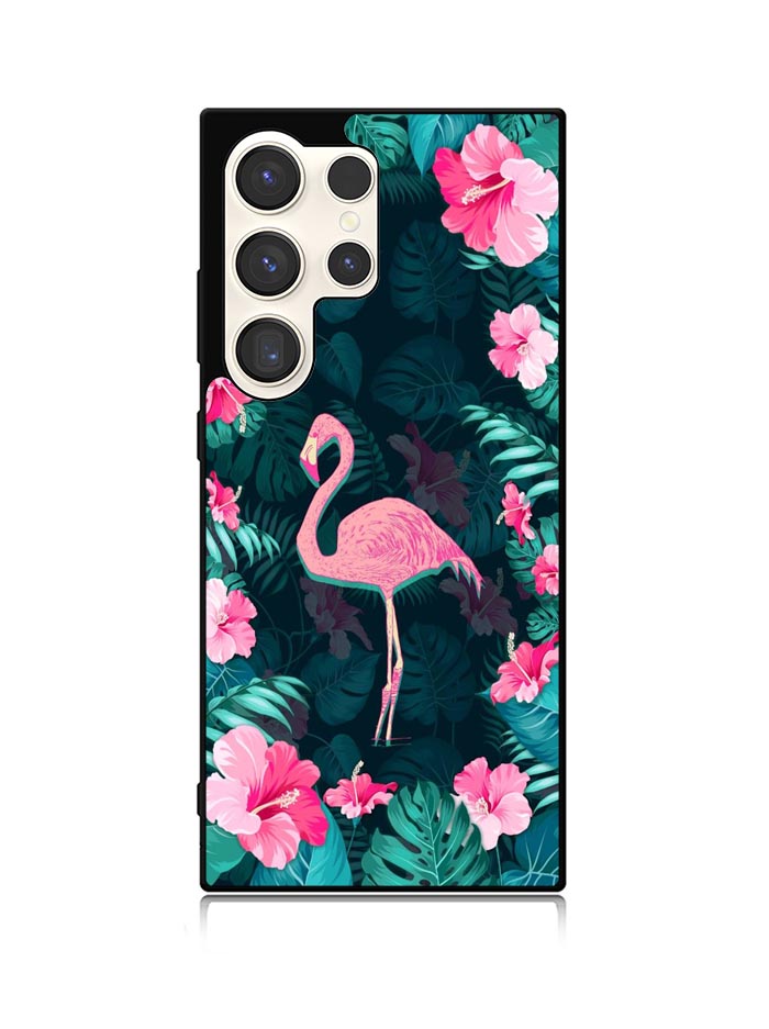 Flamingo And Flowers Samsung Galaxy S25 Ultra 5G Case
