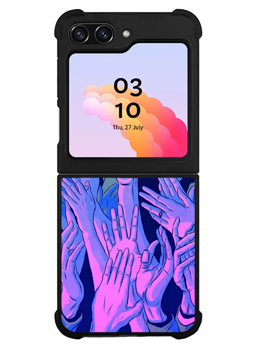 Vaporwave Wallpaper Hands Samsung Galaxy Z Flip 5 5G 2023 Case OV7748