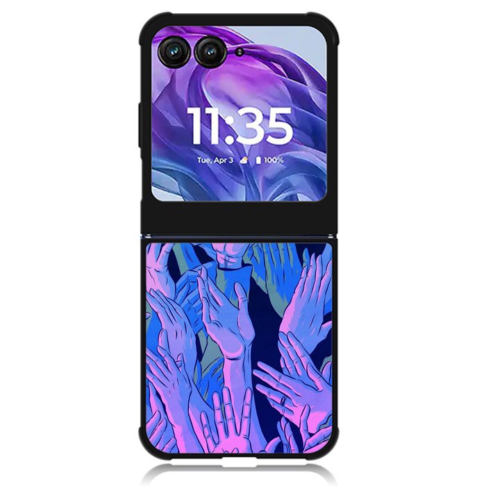 Vaporwave Wallpaper Hands Motorola Moto Razr Plus 2024 , Moto Razr+ 2024 Case OV7748