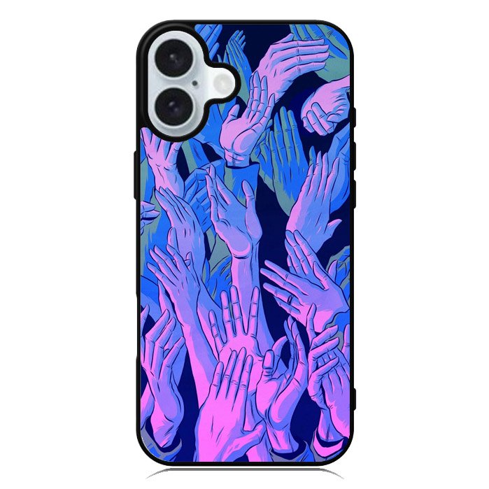 Vaporwave Wallpaper Hands iPhone 16 Case QC7748