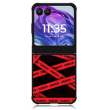 Red Danger Tape Motorola Moto Razr Plus 2024 , Moto Razr+ 2024 Case OV9533