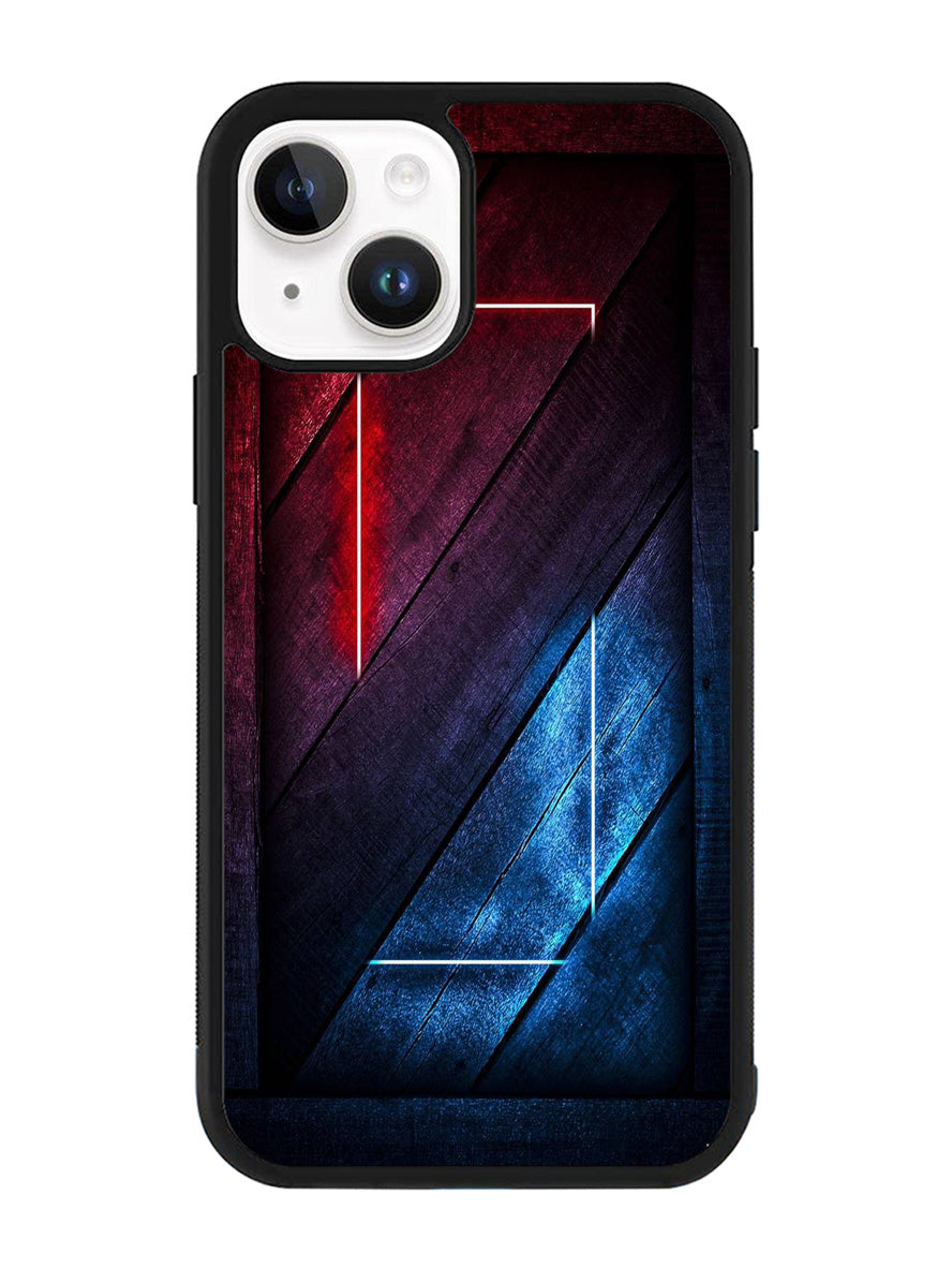 Red and blue iPhone 14 Case QC9532