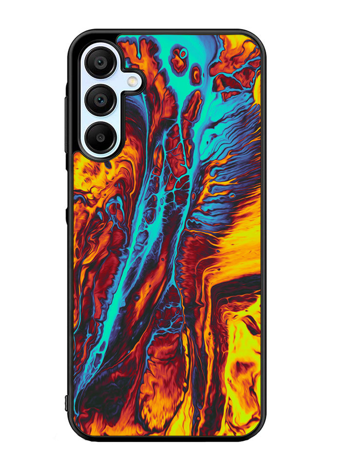 Orange And Blue Fluid Samsung Galaxy A35 5G Case OV9586