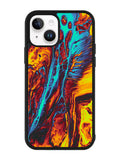 Orange And Blue Fluid iPhone 14 Plus Case QC9586
