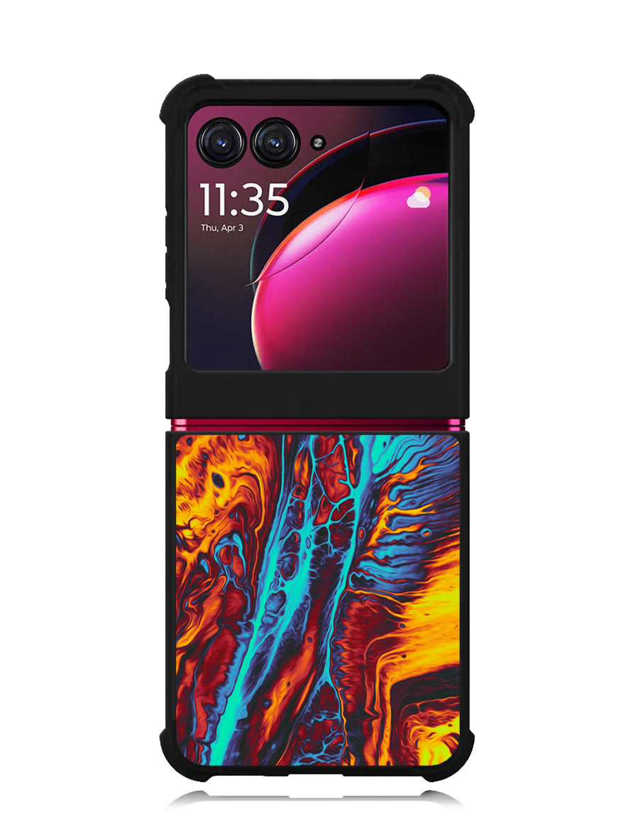 Orange And Blue Fluid Motorola Moto Razr Plus 2023 , Moto Razr+ 2023 Case OV9586