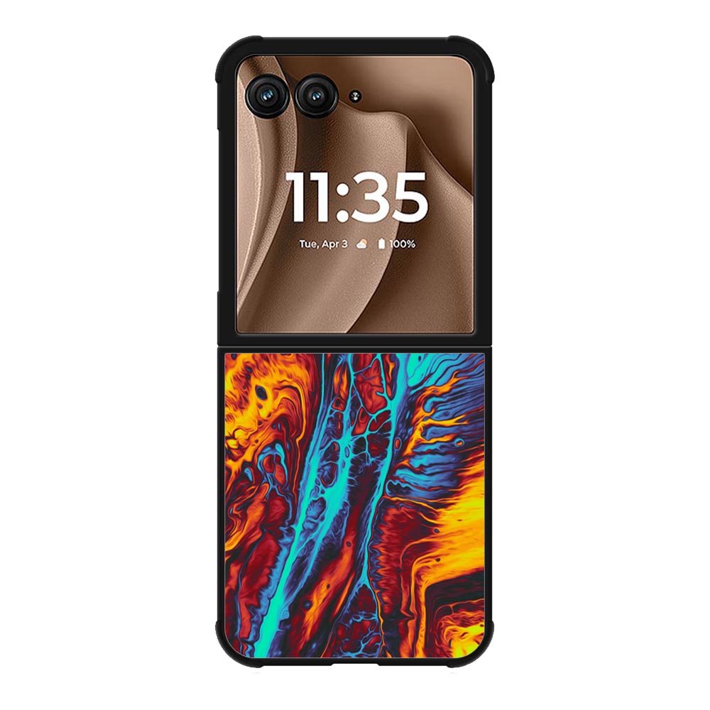 Orange And Blue Fluid Motorola Moto RAZR Plus 2025 Case OV9586