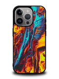 Orange And Blue Fluid iPhone 16 Pro Max Case QC9586