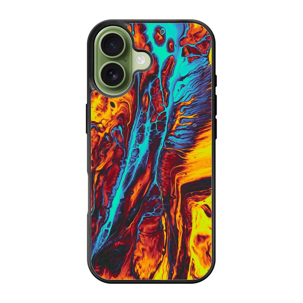 Orange And Blue Fluid iPhone 17 Case QC9586