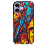 Orange And Blue Fluid iPhone 17 Case OV9586