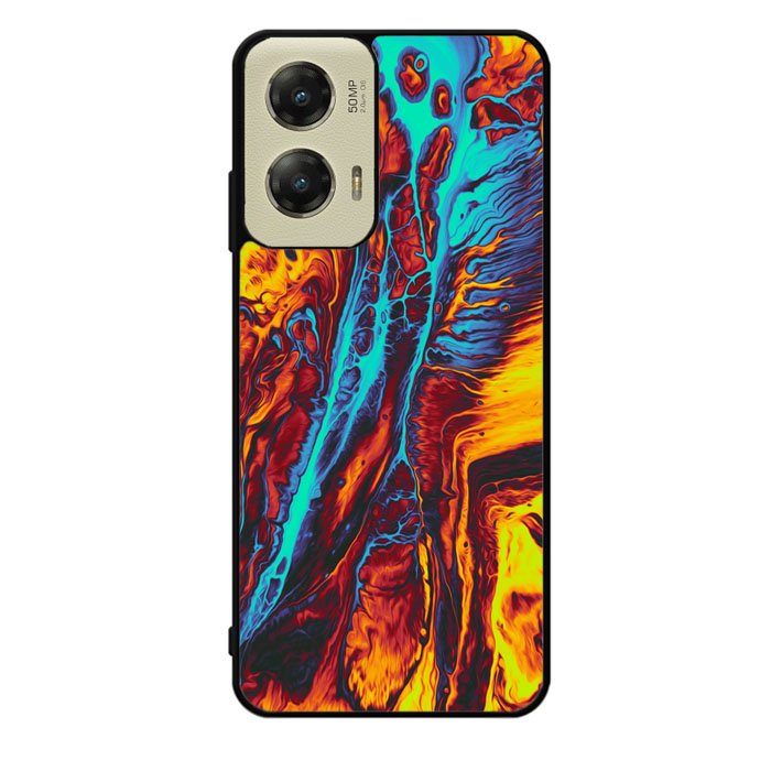 Orange And Blue Fluid Motorola Moto G Stylus 5G 2024 Case OV9586