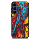 Orange And Blue Fluid Samsung Galaxy S25 FE Case OV9586