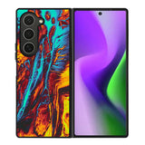 Orange And Blue Fluid Samsung Galaxy Z Fold 6 5G 2024 Case OV9586