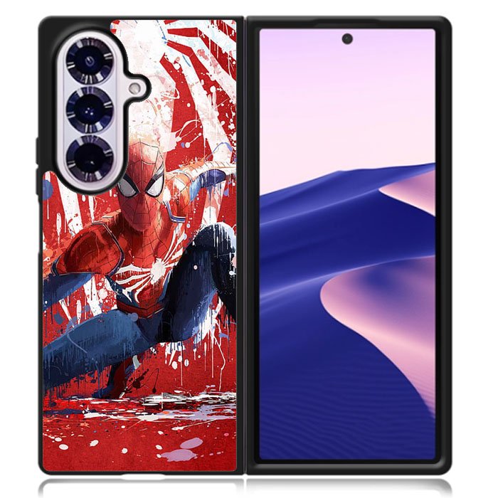 Spiderman Painted Samsung Galaxy Z Fold 7 Case OV8949