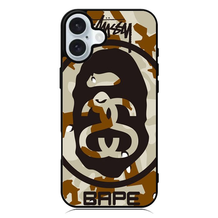 A Bathing Ae x Stussy iPhone 16 Case QC0933