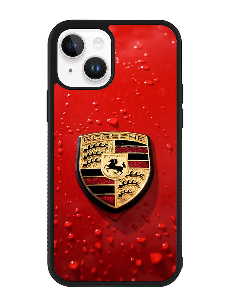 Porsche Logo Red iPhone 14 Case QC1035