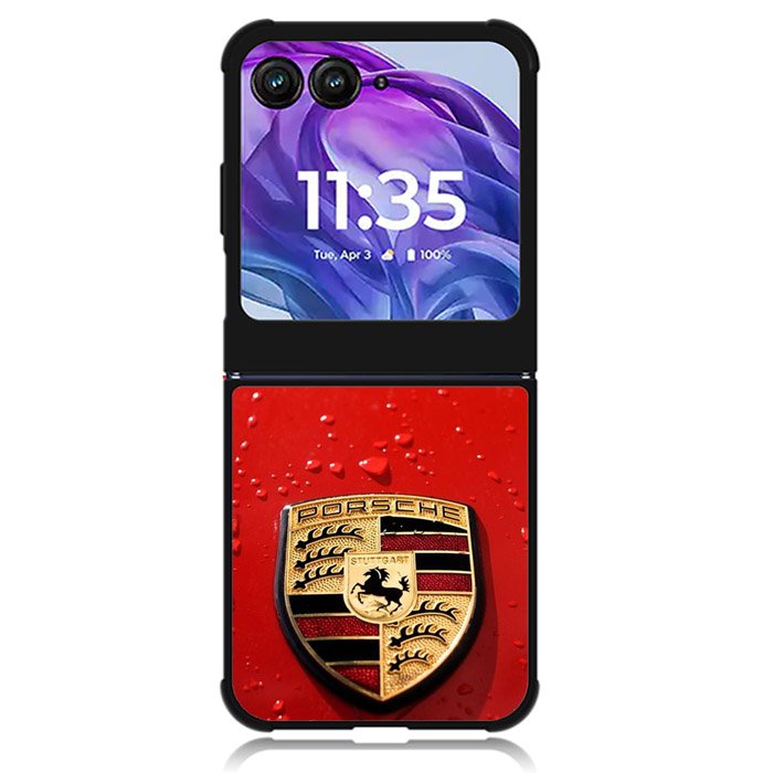 Porsche Logo Red Motorola Moto Razr Plus 2024 , Moto Razr+ 2024 Case OV1035