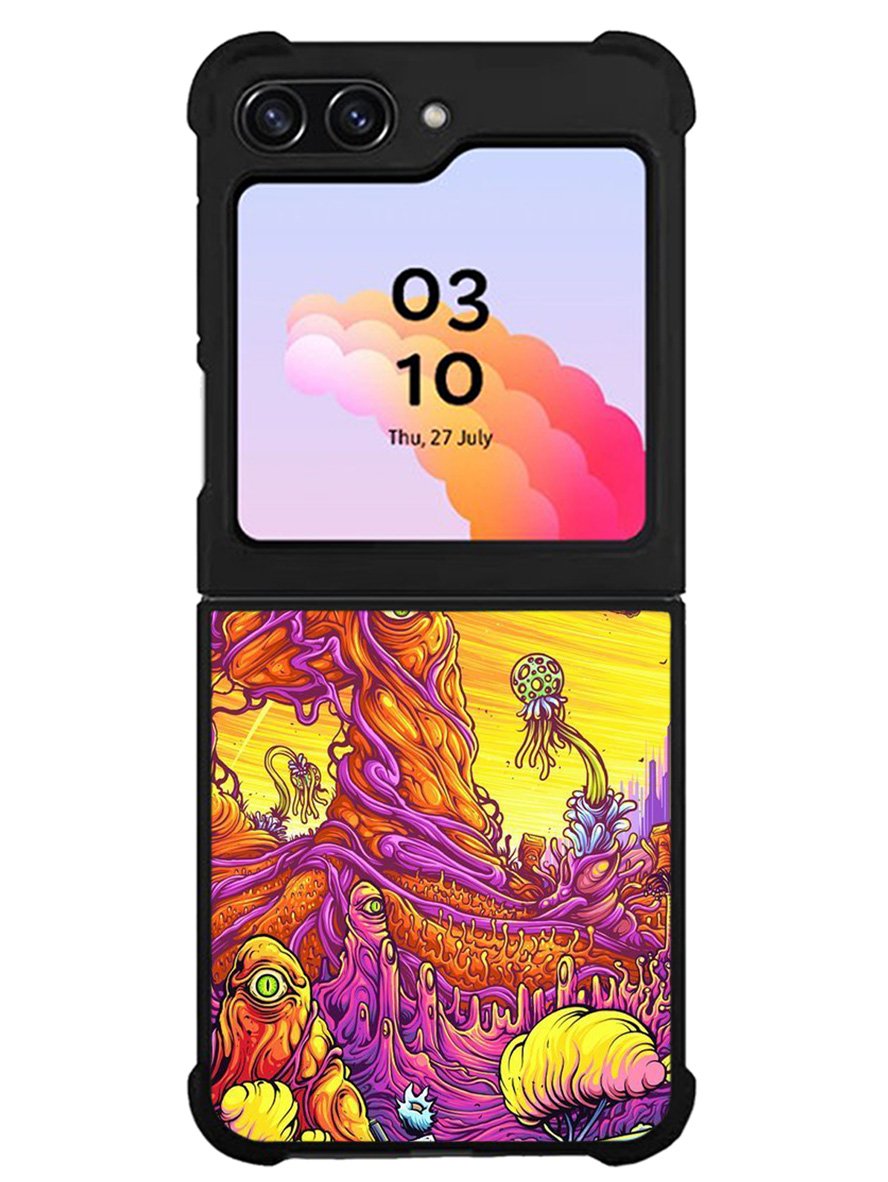 Rick And Morty World Full Colour Samsung Galaxy Z Flip 5 5G 2023 Case OV1044
