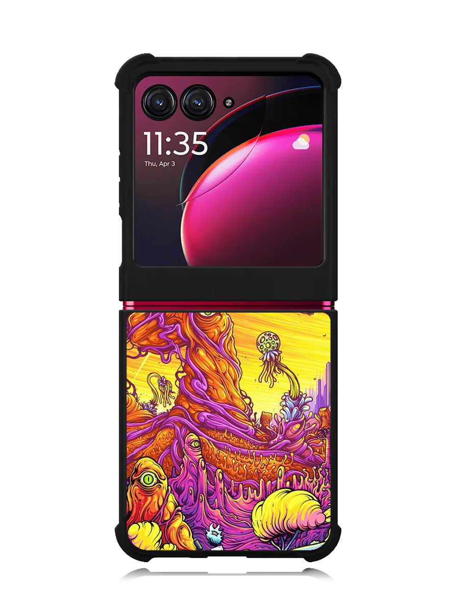 Rick And Morty World Full Colour Motorola Moto Razr Plus 2023 , Moto Razr+ 2023 Case OV1044