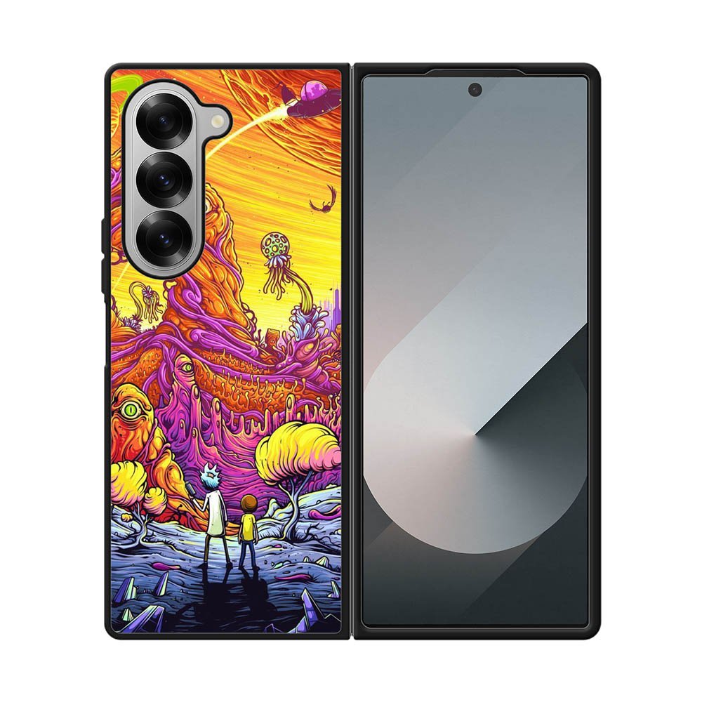 Rick And Morty World Full Colour Samsung Galaxy Z Fold 7 5G Case QC1044