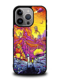 Rick And Morty World Full Colour iPhone 16 Pro Case OV1044