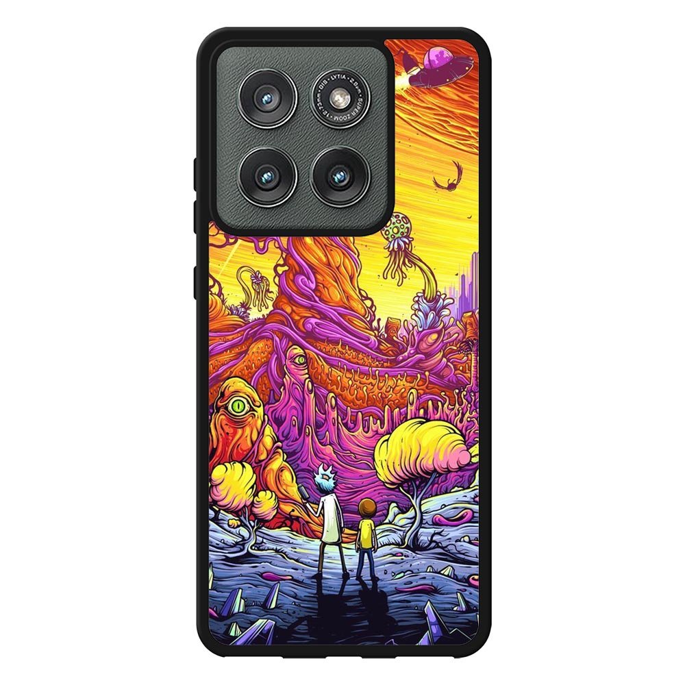 Rick And Morty World Full Colour Motorola Moto Edge 2025 Case QC1044