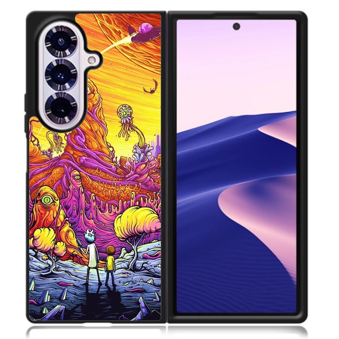 Rick And Morty World Full Colour Samsung Galaxy Z Fold 7 Case OV1044