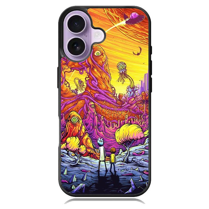 Rick And Morty World Full Colour iPhone 17 Case OV1044