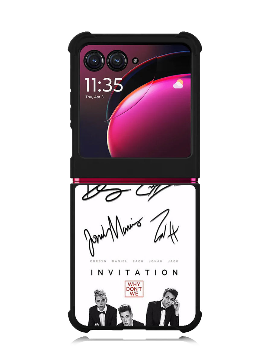 why dont we signatures Motorola Moto Razr Plus 2023 , Moto Razr+ 2023 Case OV1078
