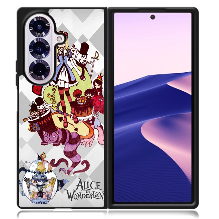 alice in wonderland all character Samsung Galaxy Z Fold 7 Case OV1200