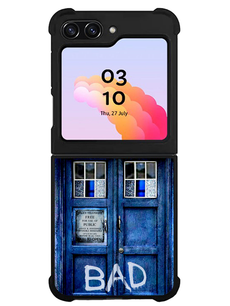 Doctor Who TARDIS Bad Wolf Blue Samsung Galaxy Z Flip 5 5G 2023 Case