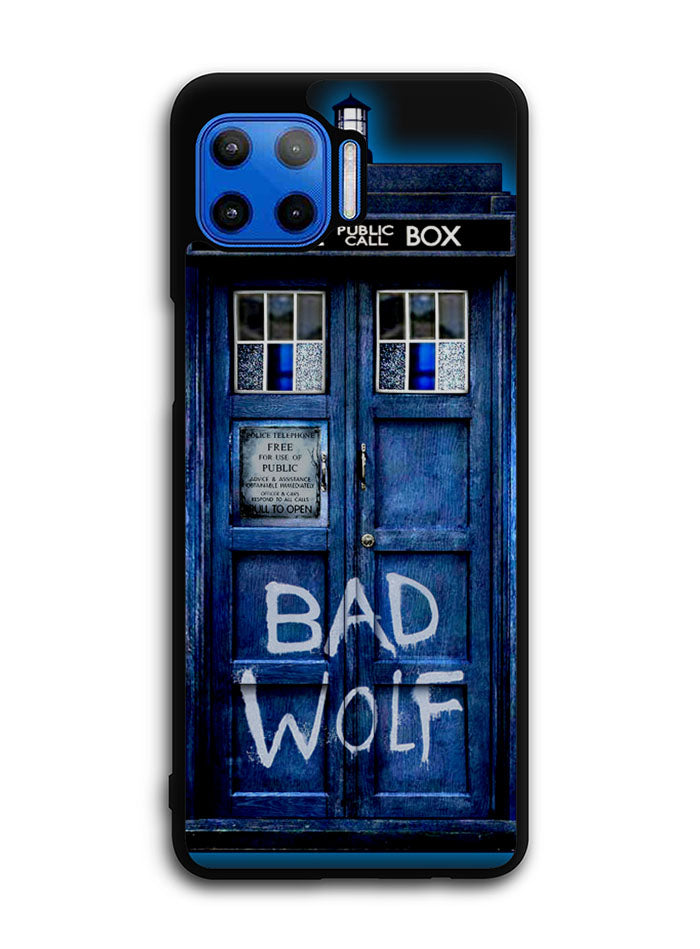 Doctor Who TARDIS Bad Wolf Blue Motorola Moto One 5G Case , Moto One 5G UW Case , Moto G 5G Plus Case