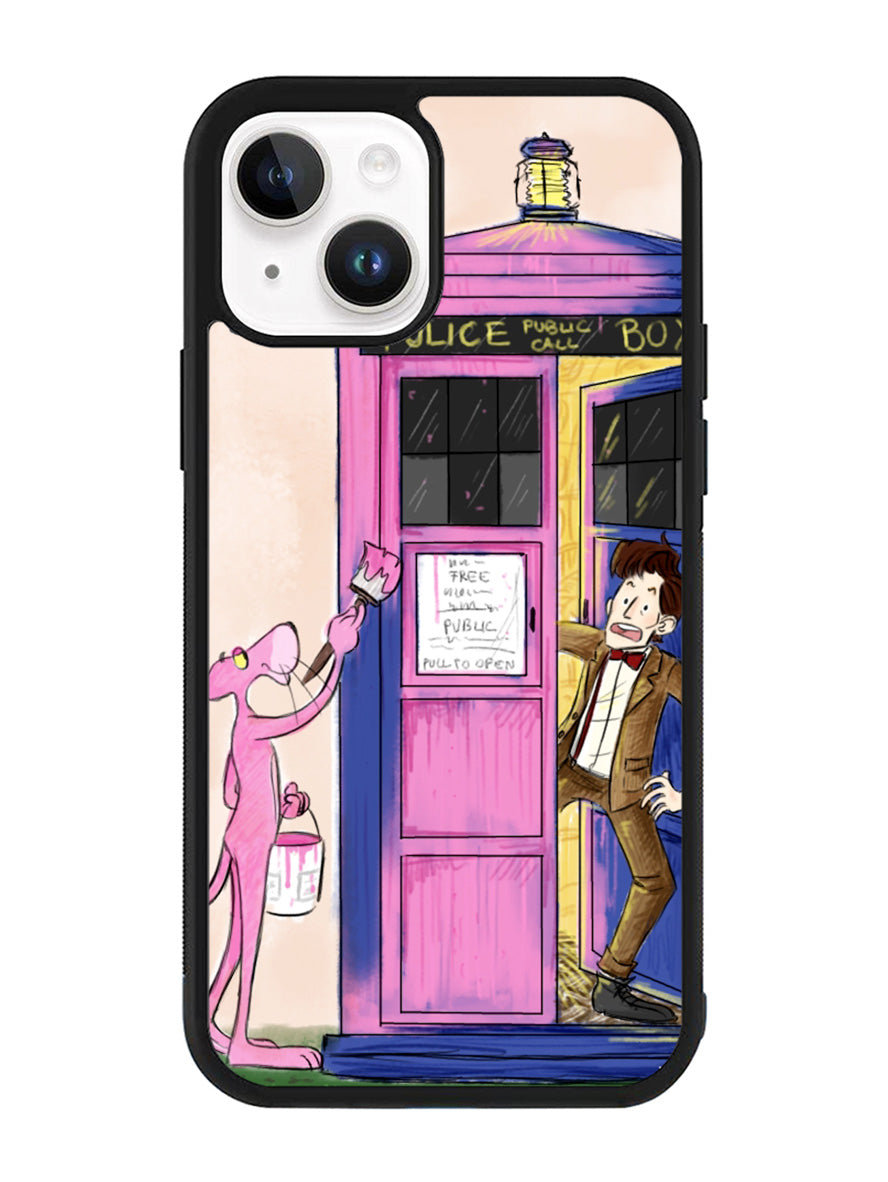 Doctor Who Tardis Funny iPhone 14 Plus Case QC1214