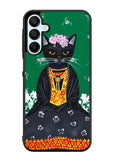 Frida Catlo Floral Black Cat Samsung Galaxy A35 5G Case OV1215