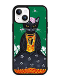 Frida Catlo Floral Black Cat iPhone 14 Plus Case QC1215